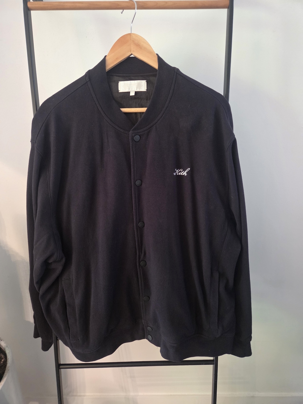 Kith Black Button-Front Bomber Jacket
